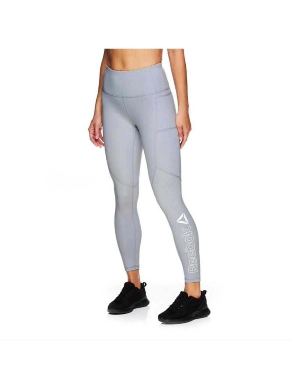Reebok Womens Essential Highrise Ankle Length Leggings with Pockets, 25" Inseam